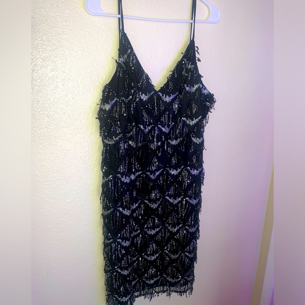 Sequin Fringe Dress